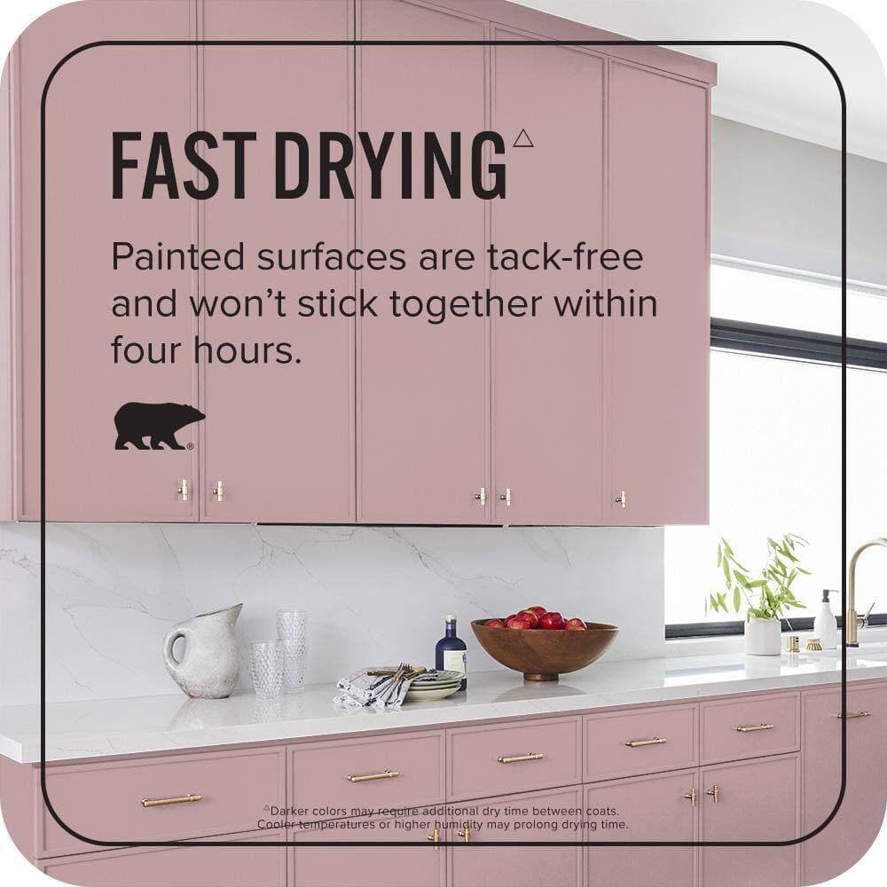BEHR PREMIUM PLUS #BIC-06 Desert Lights Enamel Interior Stain-Blocking Paint and Primer (3)