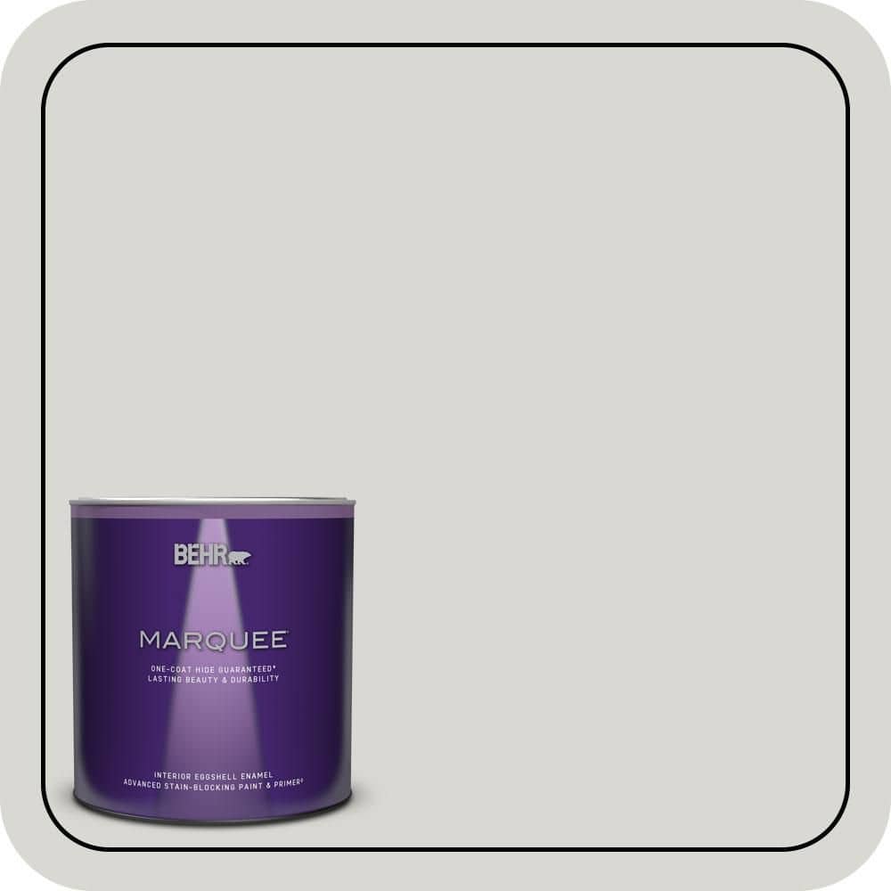 BEHR MARQUEE 1 qt. #N360-1 Seagull Gray Eggshell Enamel Interior Paint & Primer