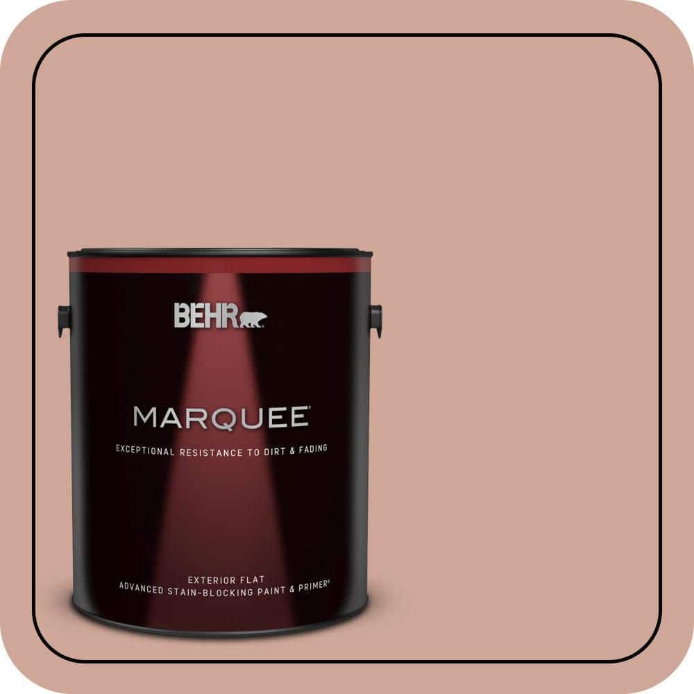 BEHR MARQUEE 1 gal. #PPU2-08 Pink Ginger Flat Exterior Paint & Primer