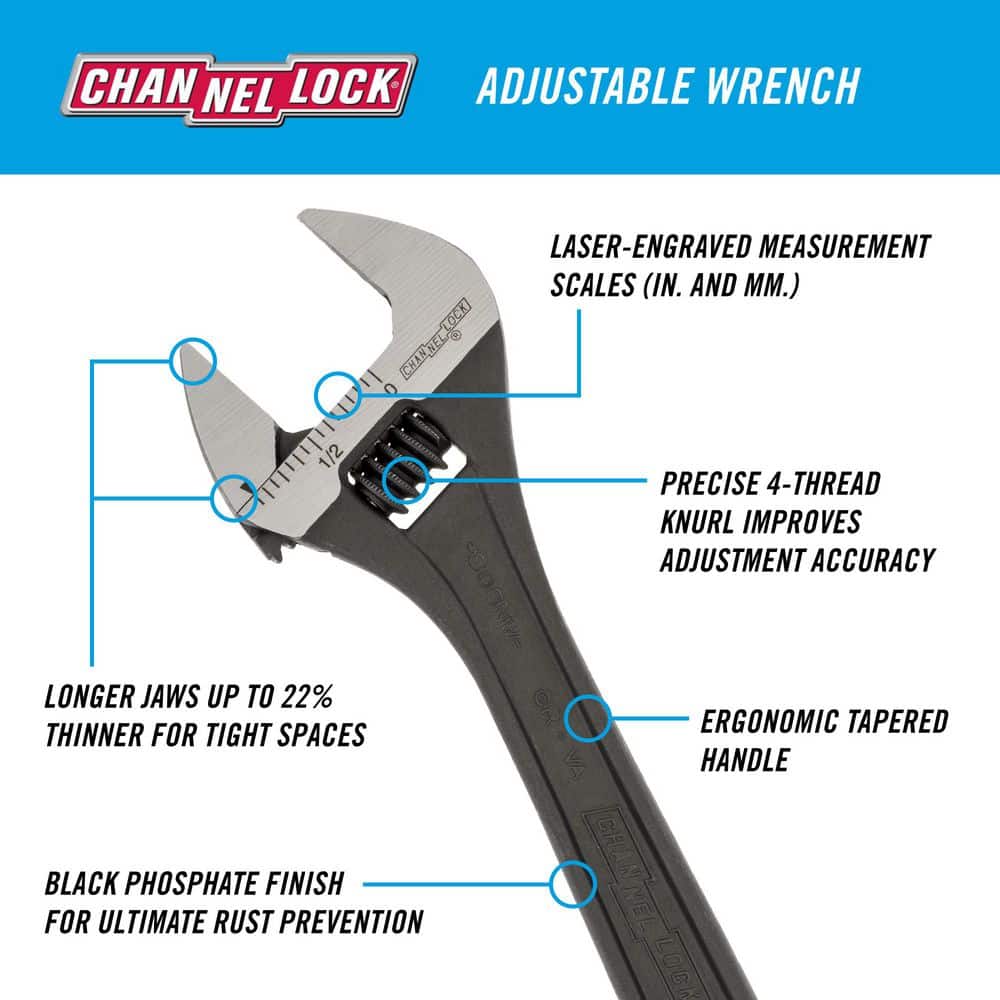 Channellock 4 in. Adjustable Wrench (2)