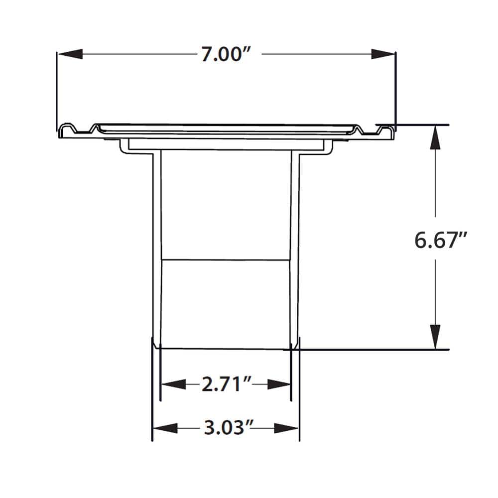 JONES STEPHENS 7 in. O.D. ABS Closet (Toilet) Flange with 6 in. Long Barrel and Metal Adjustable Ring, Fits Inside 3 in. Sch. 40 Pipe (3)