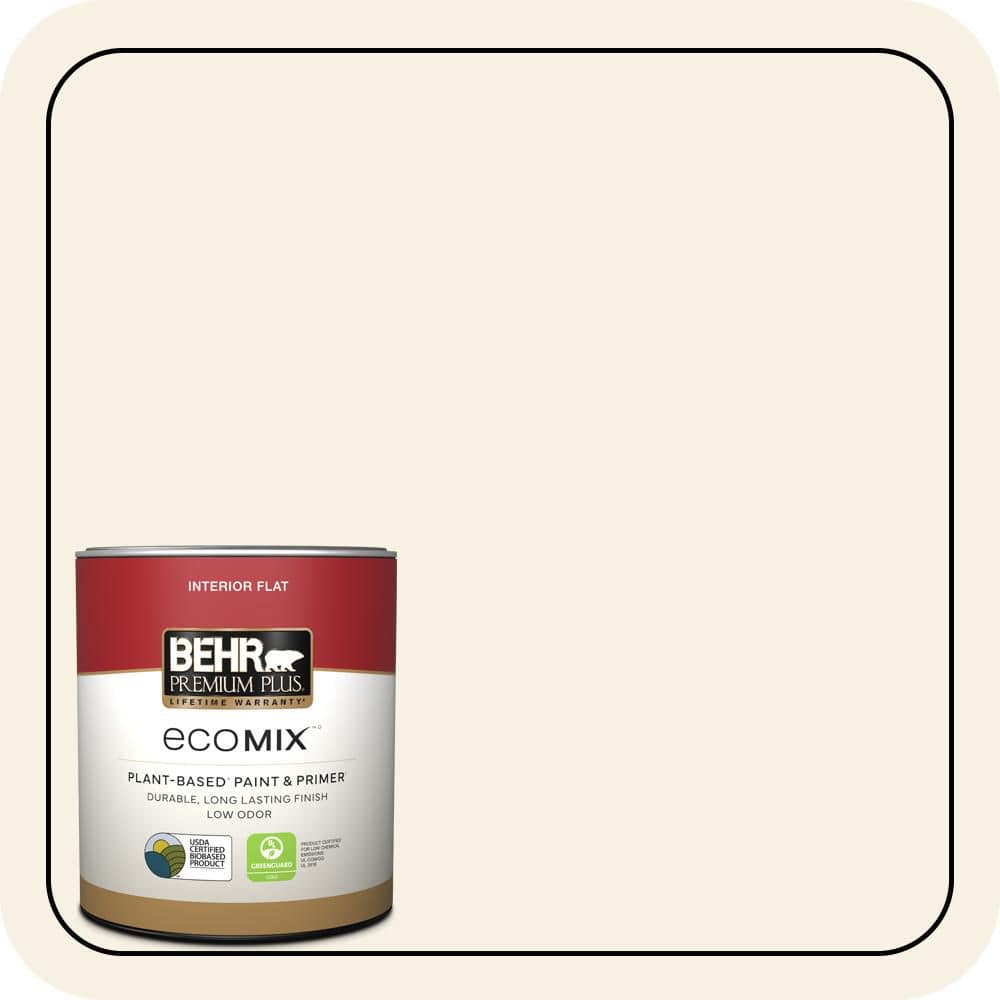 BEHR PREMIUM PLUS #OR-W14 White Veil Enamel EcoMix Plant-Based & Primer (1)