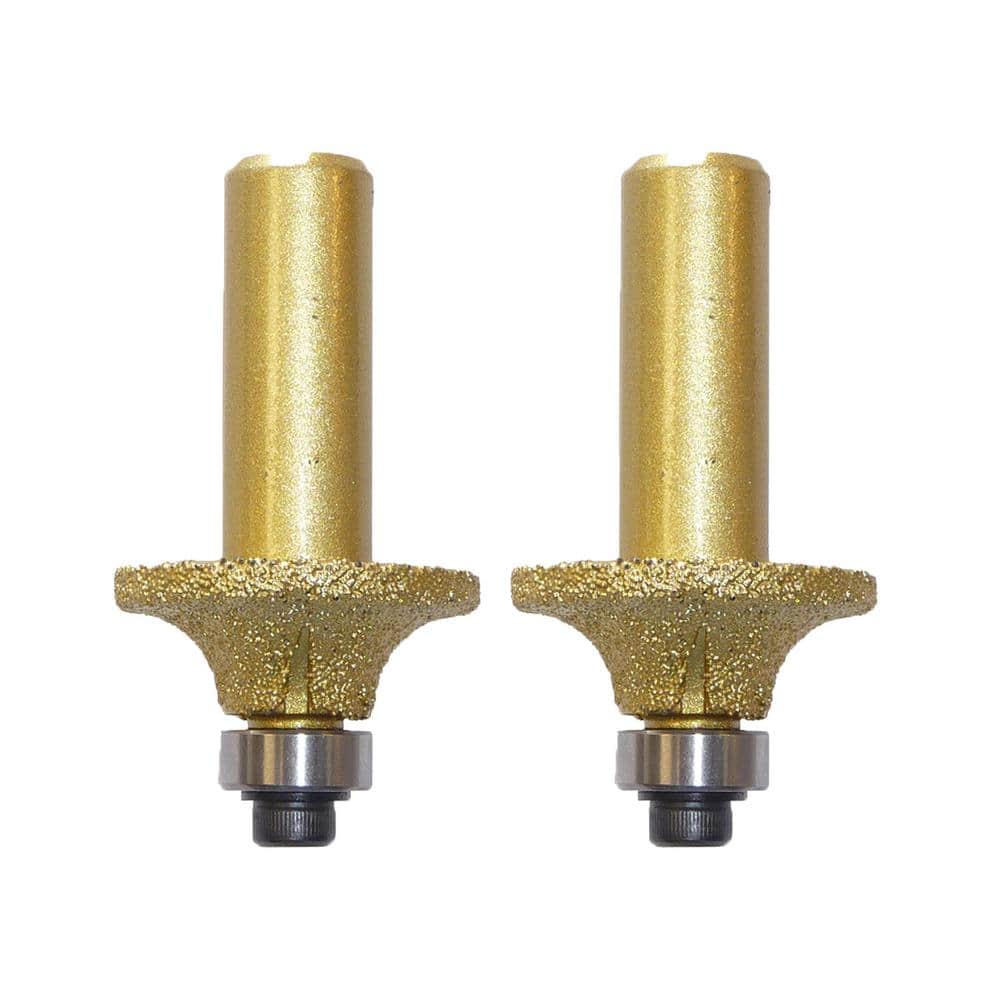 Monster 3/16 in. Radius Brazed Diamond Router Bit for Granite, Marble, Concrete and Tiles 1/2 in. Shank (2-Piece Set)