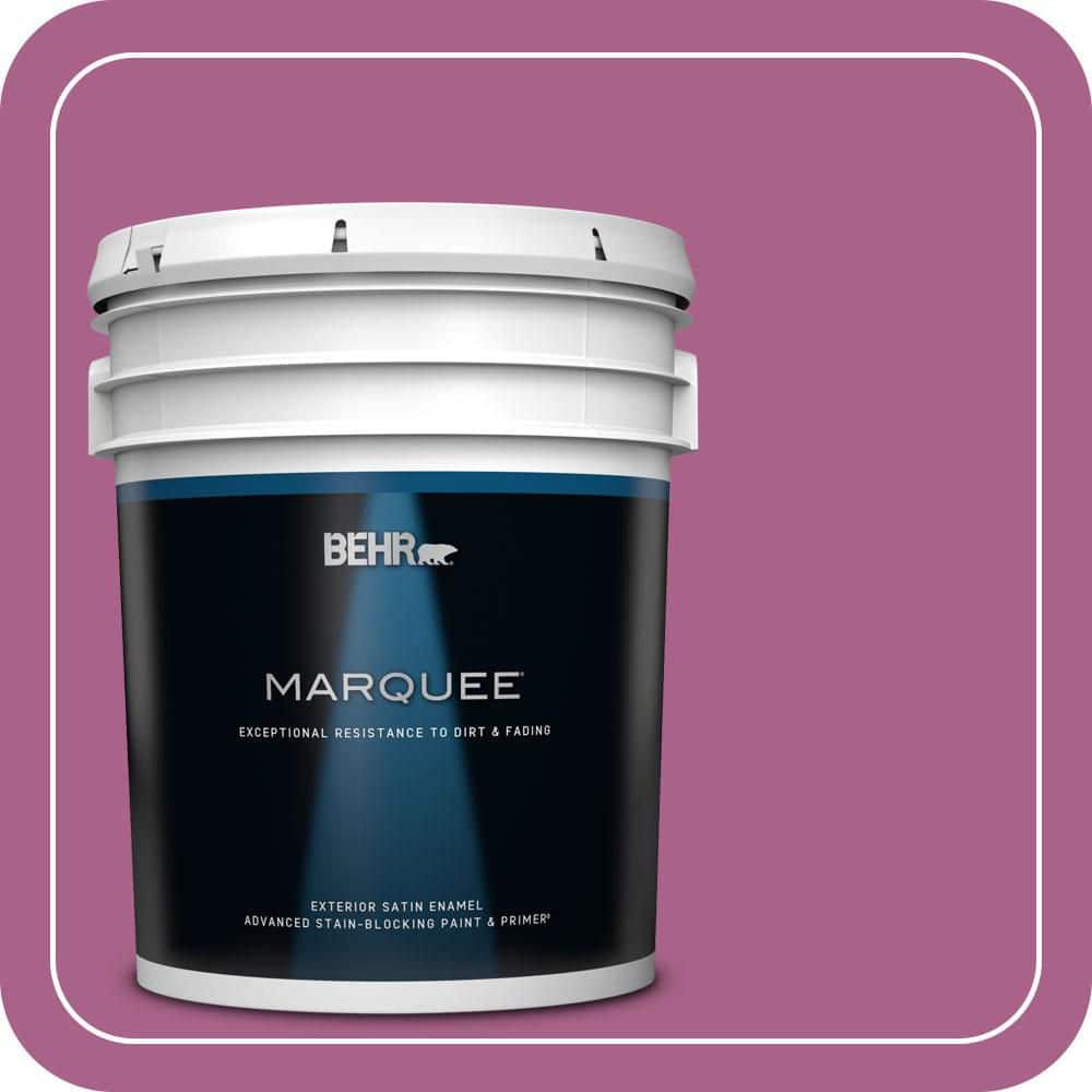 BEHR MARQUEE 5 gal. #690B-6 Wild Mulberry Satin Enamel Exterior Paint & Primer