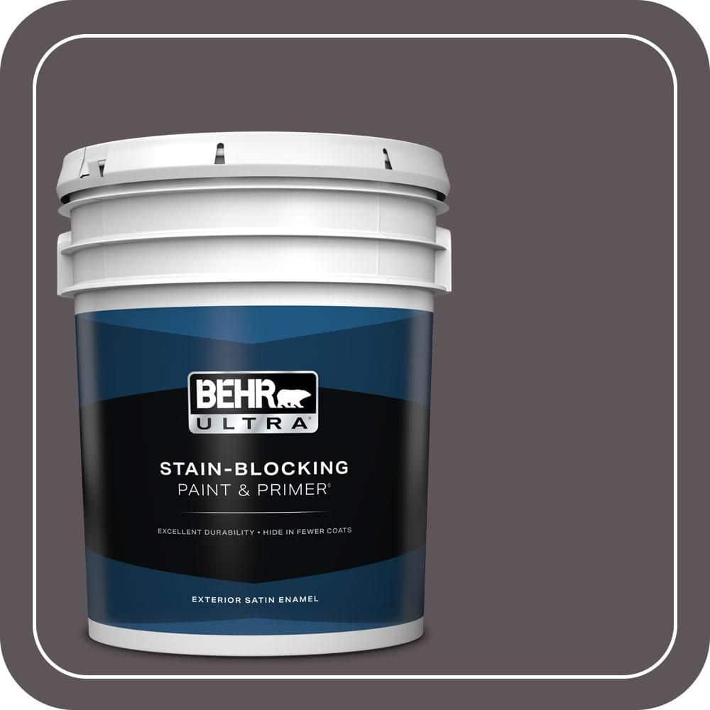 BEHR ULTRA 5 gal. #N570-6 Virtuoso Satin Enamel Exterior Paint & Primer