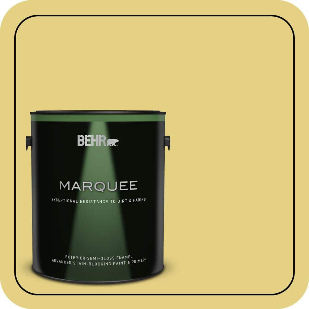 BEHR MARQUEE 1 gal. #P330-4 Starfruit Semi-Gloss Enamel Exterior Paint & Primer