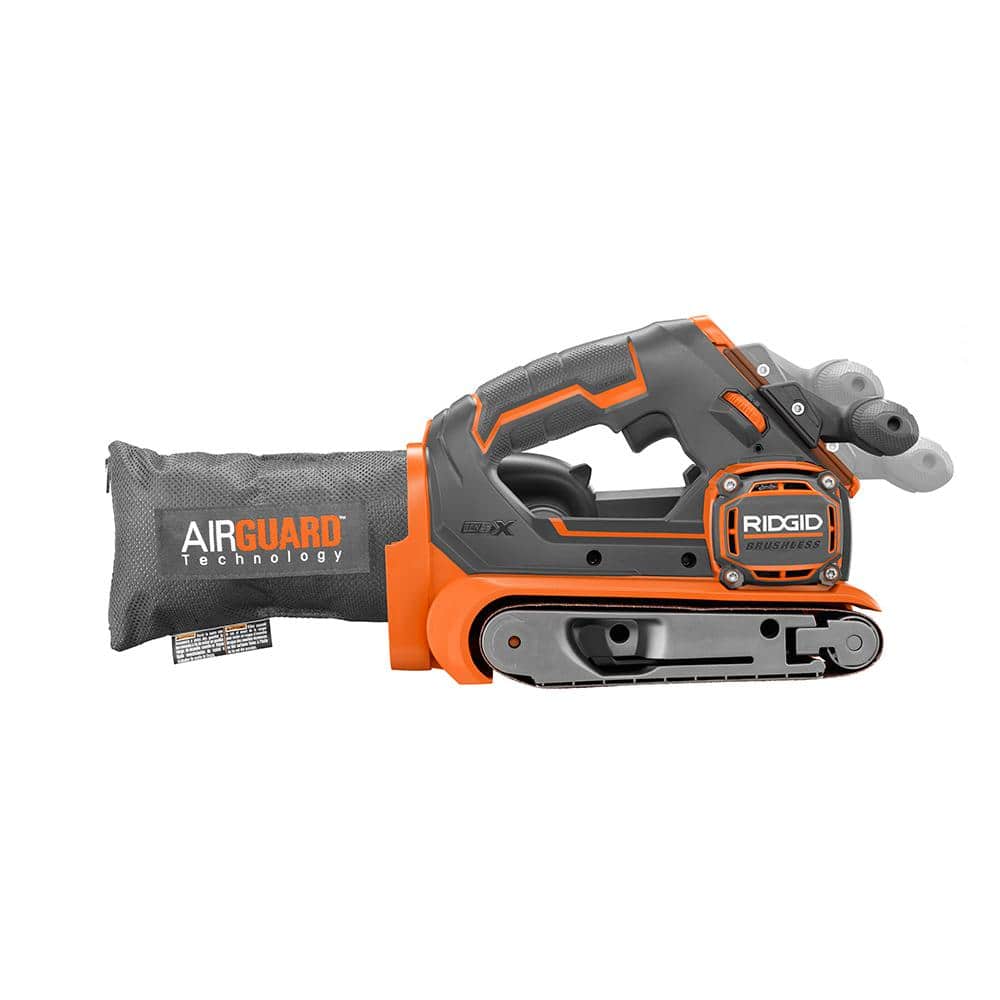 RIDGID 18V Brushless Cordless 3 in. 18 in. Belt Sander (4)