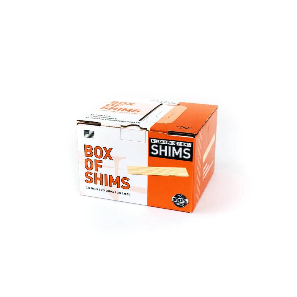 Nelson Wood Shims 8 in. Bulk Box of Pine Shims (224 Shims Per Box) (3)