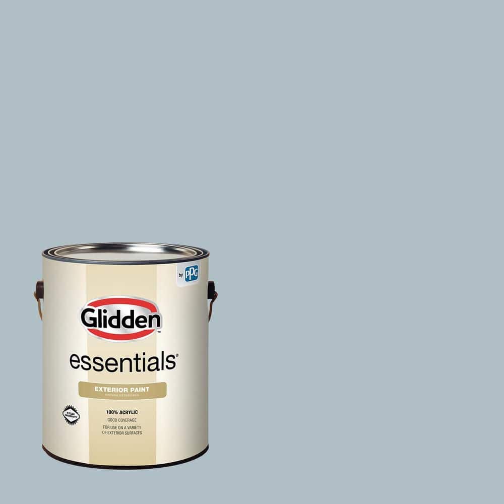 Glidden Essentials 1 gal. PPG1040-3 Ocean Drive Flat Exterior Paint