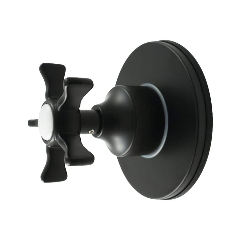 Kingston Brass Hamilton 3/4 in. Single-Handle 1-Hole Wall Mount 6-Way Diverter Valve with Trim Kit in Matte Black