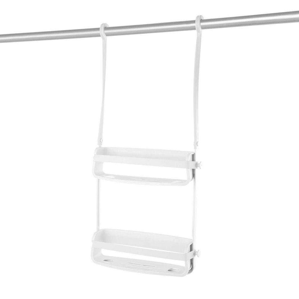 Dracelo Shower Caddy, Bathtub Shelf and Bathroom Organizer, White (3)
