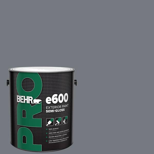BEHR PRO 1 gal. #N510-5 Liquid Mercury color Semi-Gloss Acrylic Exterior Paint (2)