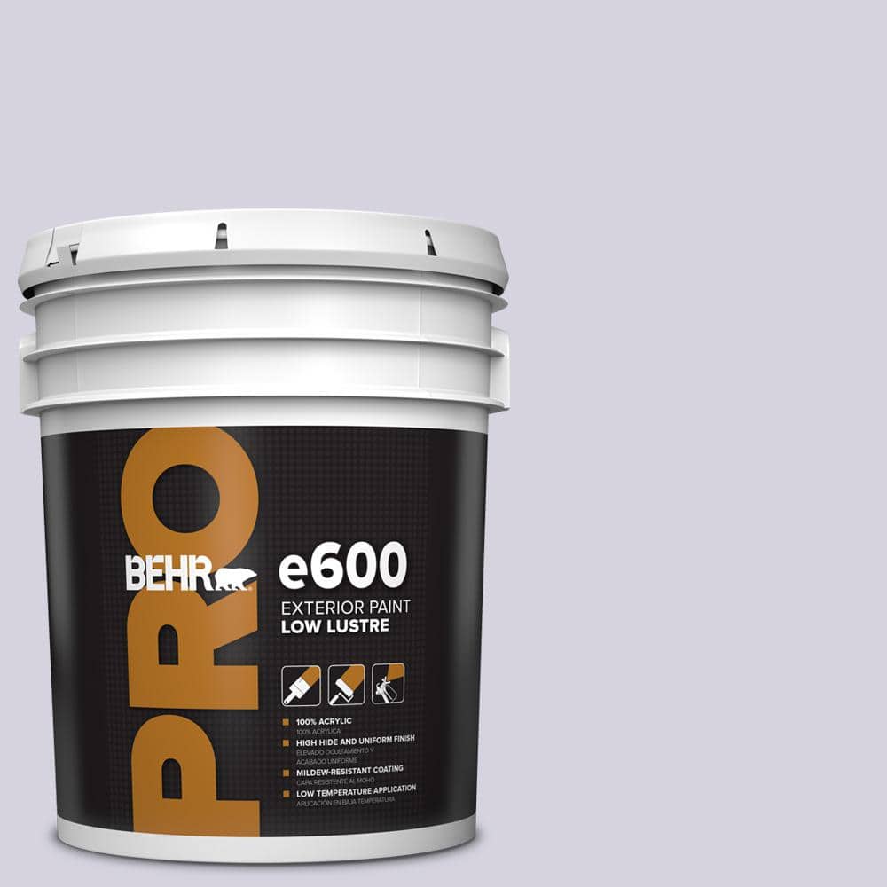 BEHR PRO 5 gal. #650E-2 Lovely Lavender Low Luster Exterior Paint