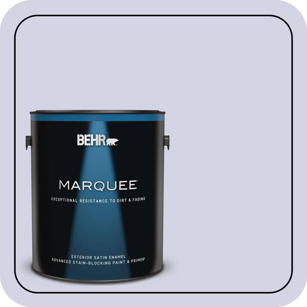 BEHR MARQUEE 1 gal. #PPU16-08 Hint of Violet Satin Enamel Exterior Paint & Primer