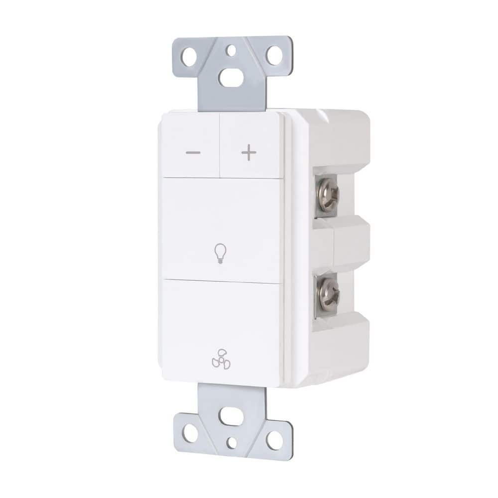 Akicon 5-Function Dimmer Switch with Motion-Activated Nightlight Wall Plate for Bathroom Fan with Light, Neutral Wire Required (3)