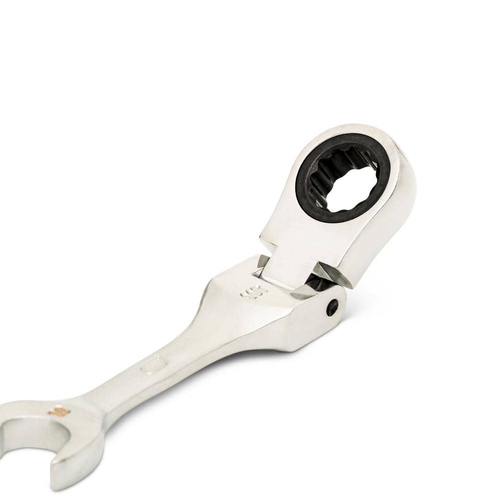 GEARWRENCH 10 mm Metric 72-Tooth Stubby Flex Head Combination Ratcheting Wrench (3)