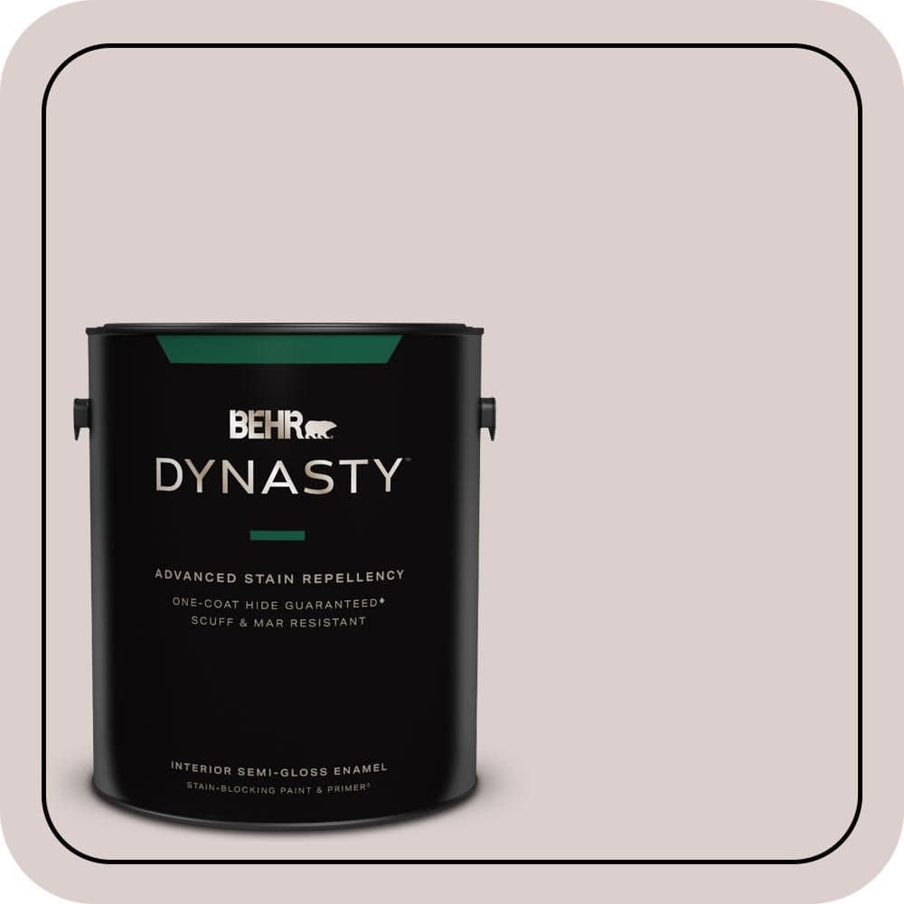 BEHR DYNASTY 1 gal. #N130-1 Pearls and Lace Semi-Gloss Enamel Interior Stain-Blocking Paint & Primer