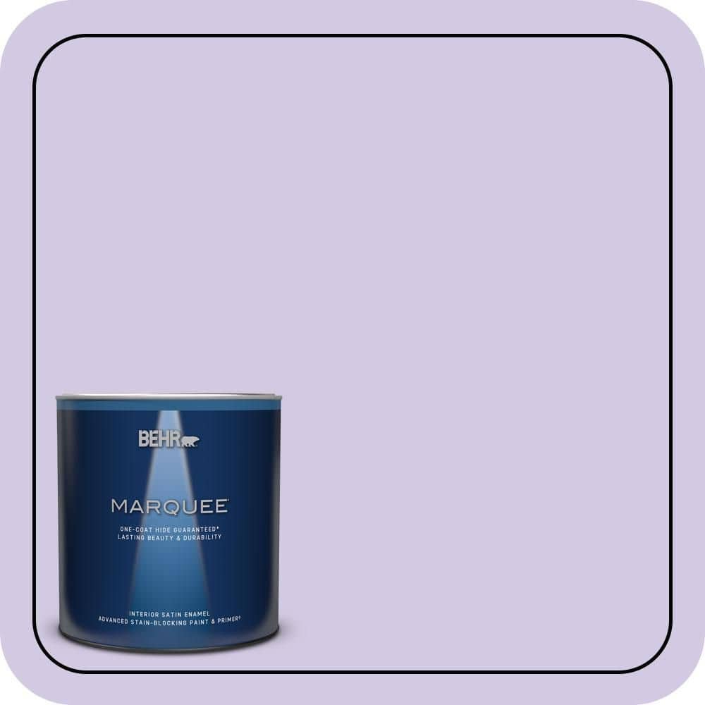 BEHR MARQUEE 1 qt. #650C-3 Light Mulberry Satin Enamel Interior Paint & Primer