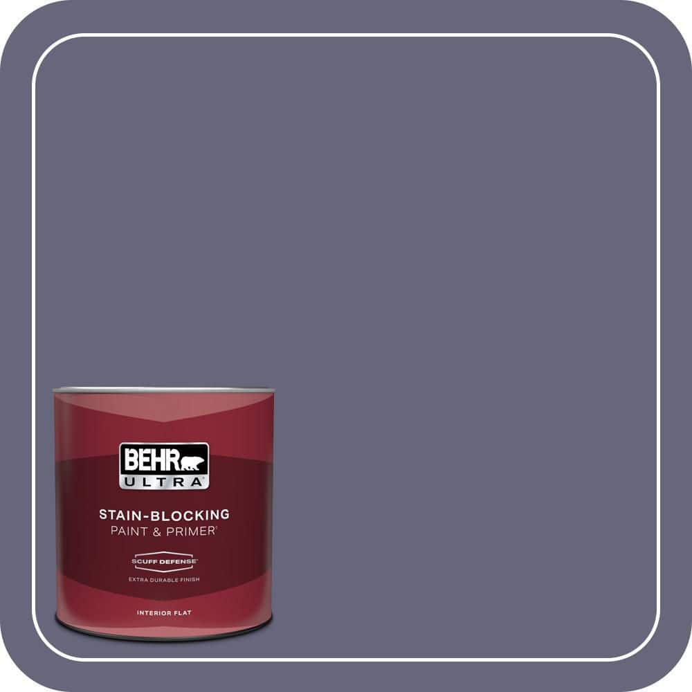 BEHR ULTRA 1 qt. #640F-6 Enchanted Evening Extra Durable Flat Interior Paint & Primer