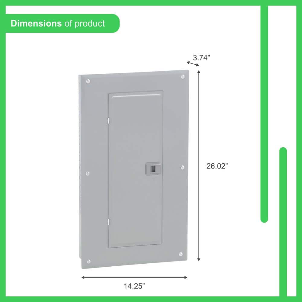 Square D Homeline 125 Amp 24-Space 48-Circuit Indoor Main Breaker Plug-On Neutral Load Center with Cover (4)