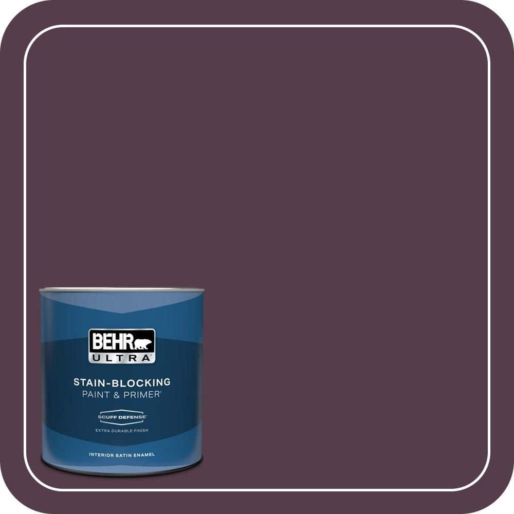 BEHR ULTRA 1 qt. #T15-4 Your Majesty Extra Durable Satin Enamel Interior Paint & Primer