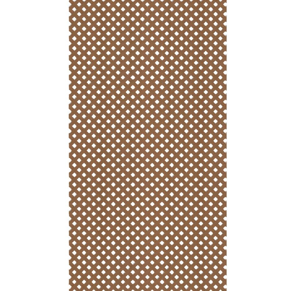 Veranda 4 ft. x 8 ft. Walnut Brazilian Privacy Vinyl Lattice Panel
