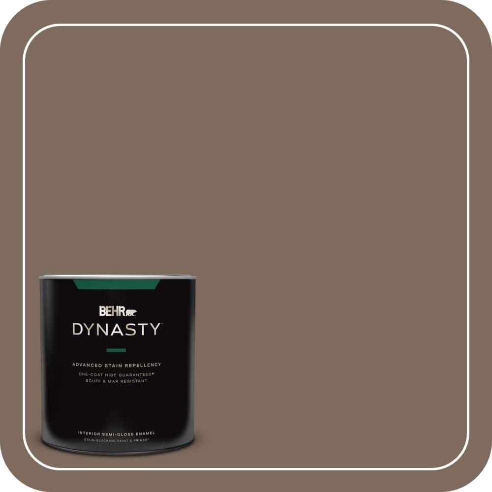 BEHR DYNASTY 1 qt. #QE-23 Chalet Semi-Gloss Enamel Interior Stain-Blocking Paint and Primer