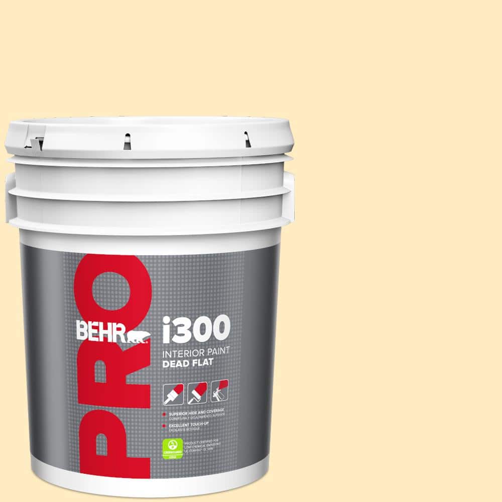 BEHR PRO 5 gal. #P260-2 Yogurt Dead Flat Interior Paint