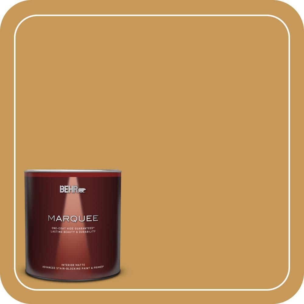 BEHR MARQUEE 1 qt. #PMD-104 Amber Glass Matte Interior Paint & Primer