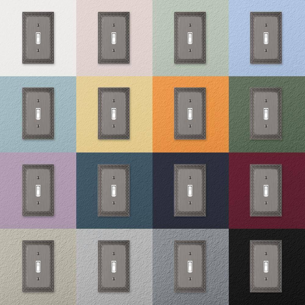 AMERELLE Amelia 1 Gang Coax Metal Wall Plate - Antique Nickel (3)