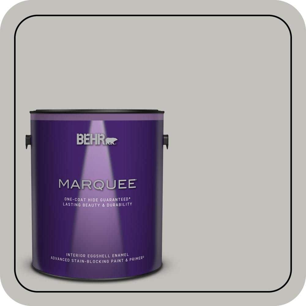 BEHR MARQUEE 1 gal. #QE-50 Gull Gray Eggshell Enamel Interior Paint & Primer