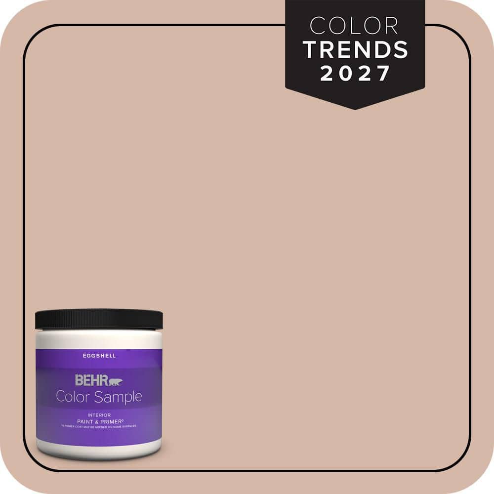 BEHR PREMIUM PLUS 8 oz. #S190-3 Sedona Pink Eggshell Enamel Interior Paint & Primer Color Sample (1)