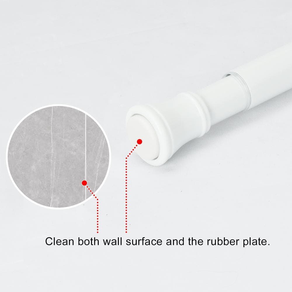 Glacier Bay Minial 40 in. Carbon Steel Tension Shower Rod in White (4)