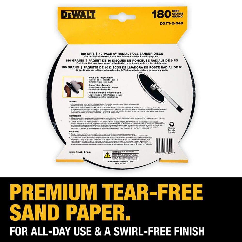 DEWALT 9 in. 180-Grit Sanding Disk (10-Pack) (2)