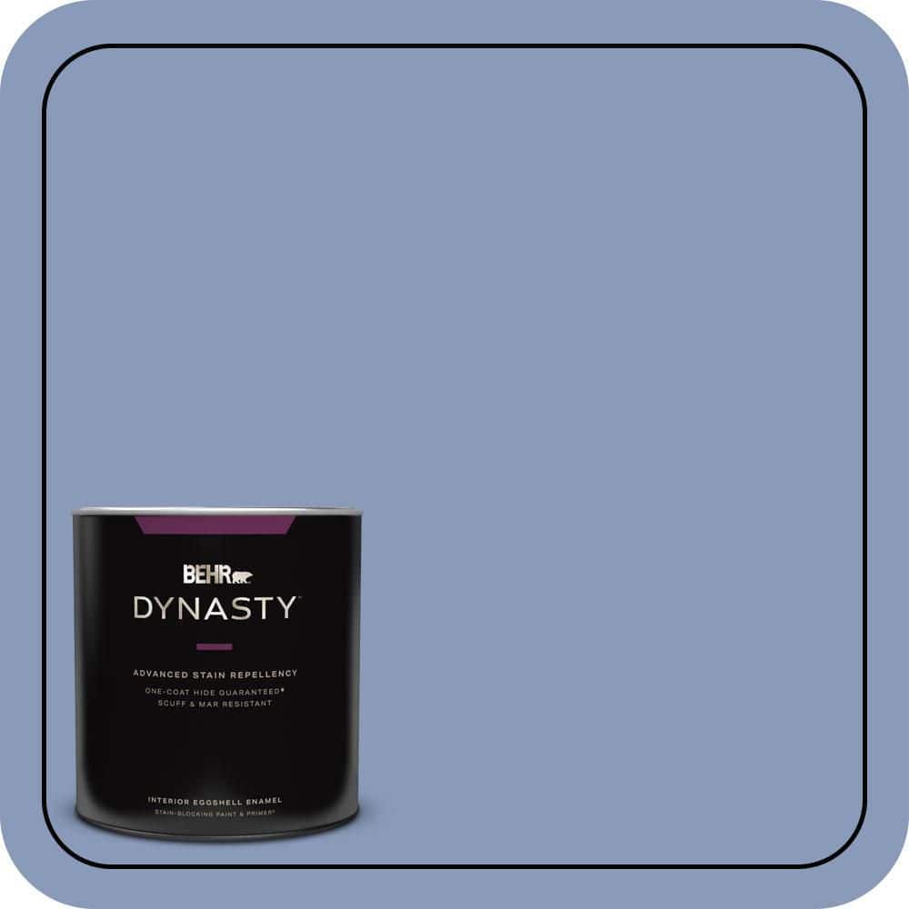 BEHR DYNASTY 1 qt. #610D-5 Blueberry Popover Eggshell Enamel Interior Stain-Blocking Paint and Primer