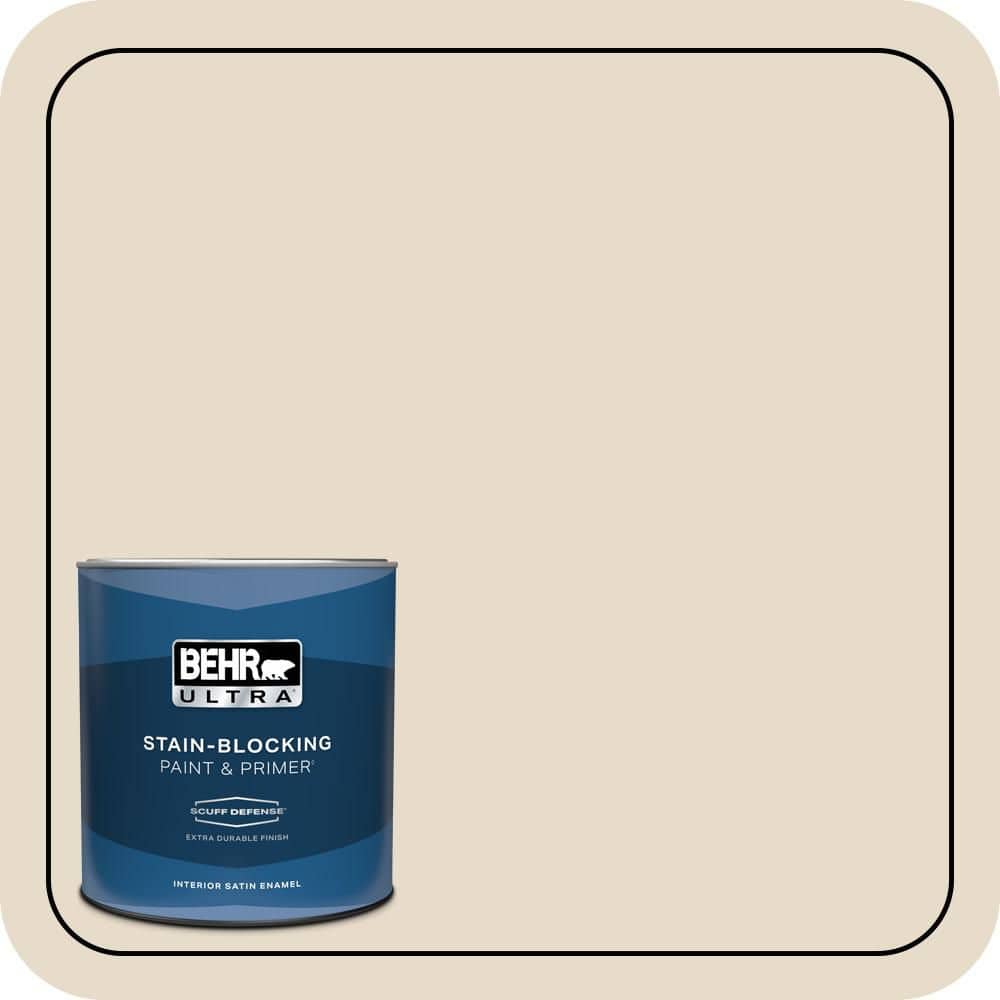 BEHR ULTRA 1 qt. #OR-W08 Coco Malt Extra Durable Satin Enamel Interior Paint & Primer