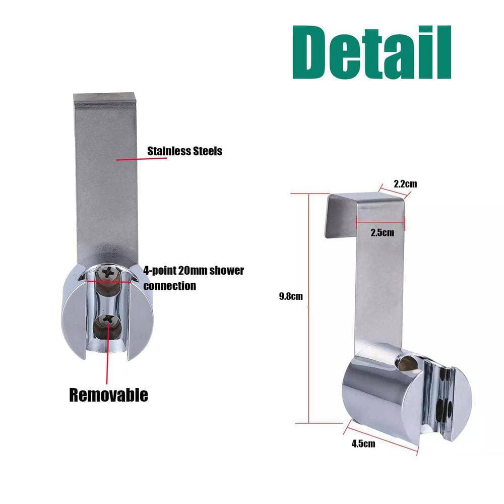 Anqtovp Stainless Steel Bidet Sprayer Holder Attachment with Hanging Bracket for Handheld Shower Wand Toilet Bathroom (2)