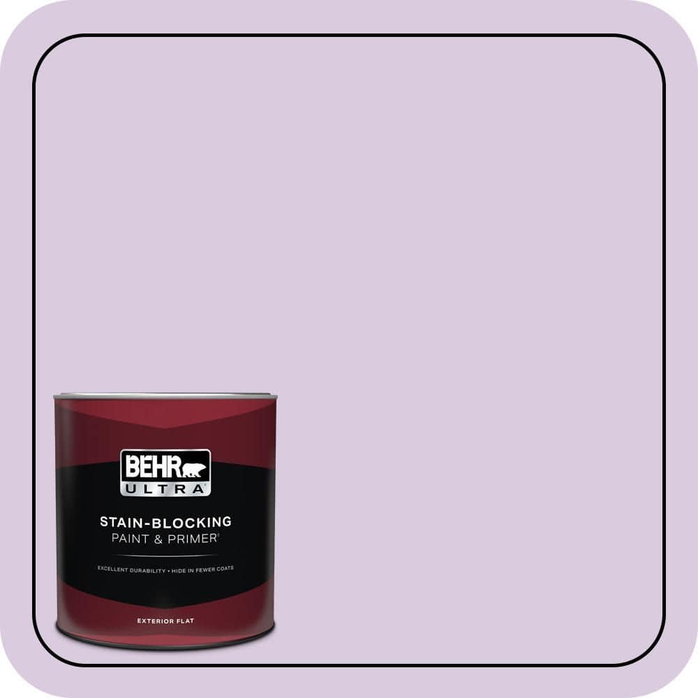 BEHR ULTRA 1 Qt. #660C-2 Violet Mist Flat Exterior Paint & Primer (1)