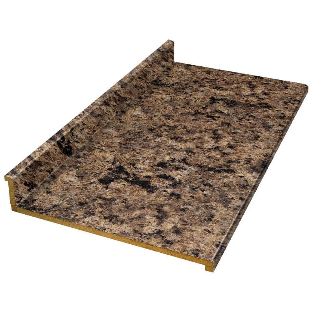 Hampton Bay 10 ft. Laminate Countertop in Milano Brown with Tempo Edge and Integrated Backsplash