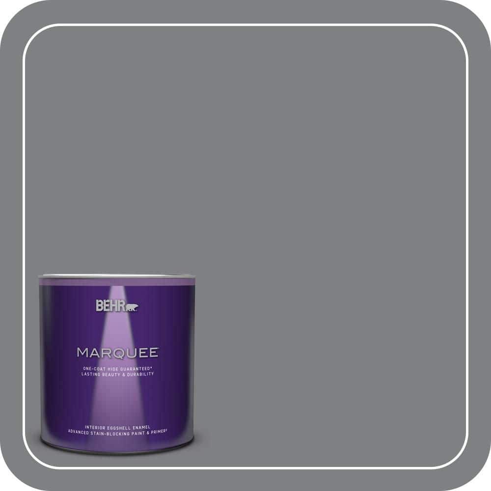 BEHR MARQUEE 1 qt. #T12-10 Game Over Eggshell Enamel Interior Paint & Primer (1)