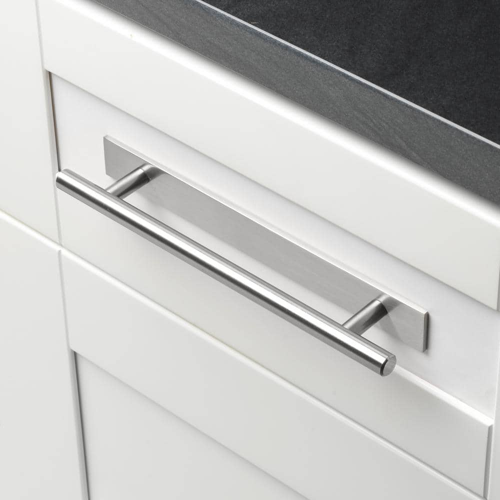 GLIDERITE 9 in. Squared Cabinet Backplate 6-1/4 in. Center to Center, 9342-160-SN (2)