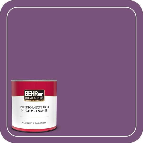 BEHR PREMIUM PLUS 1 qt. #MQ4-62 Birthstone Hi-Gloss Enamel Interior/Exterior Paint & Primer (2)