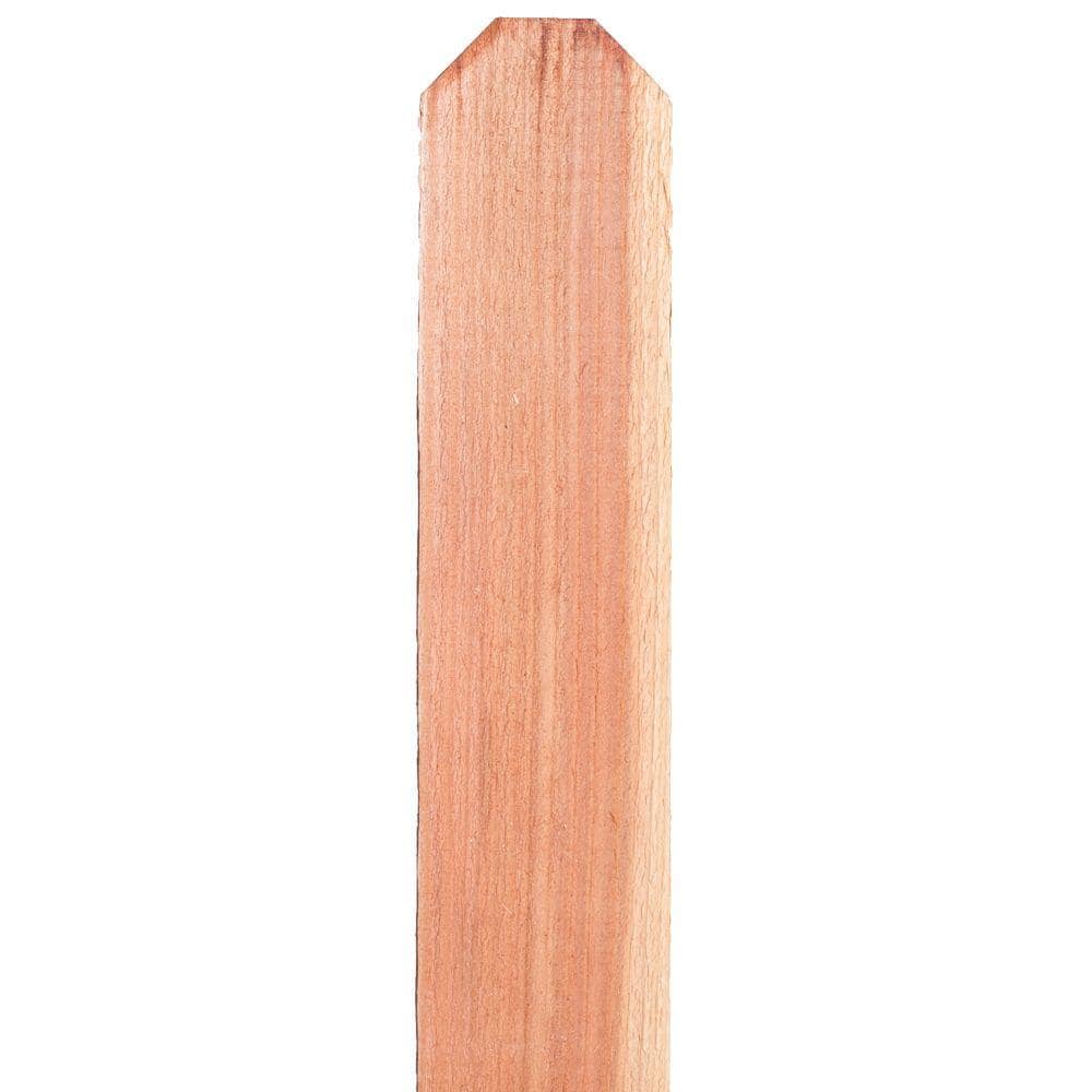 Mendocino Forest Products 3/4 in. x 3-1/2 in. x 6 ft. FSC Construction Common Redwood Dog Ear Fence Picket (1)