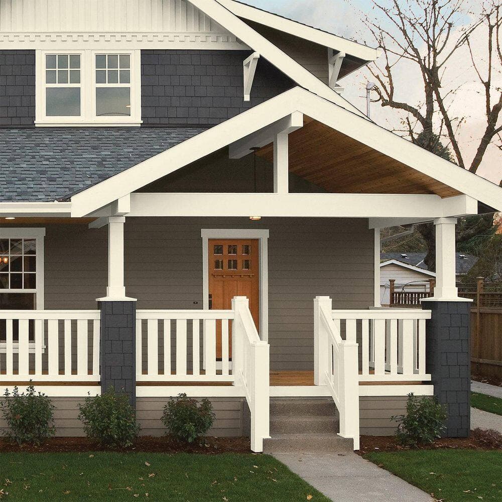Glidden Premium 1 qt. PPG1092-2 Mesa Beige Semi-Gloss Exterior Latex Paint (4)