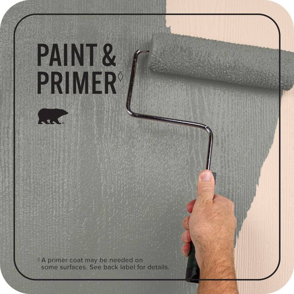 BEHR PREMIUM PLUS 1 gal. #N380-5 Naturalist Gray Flat Exterior Paint & Primer (3)