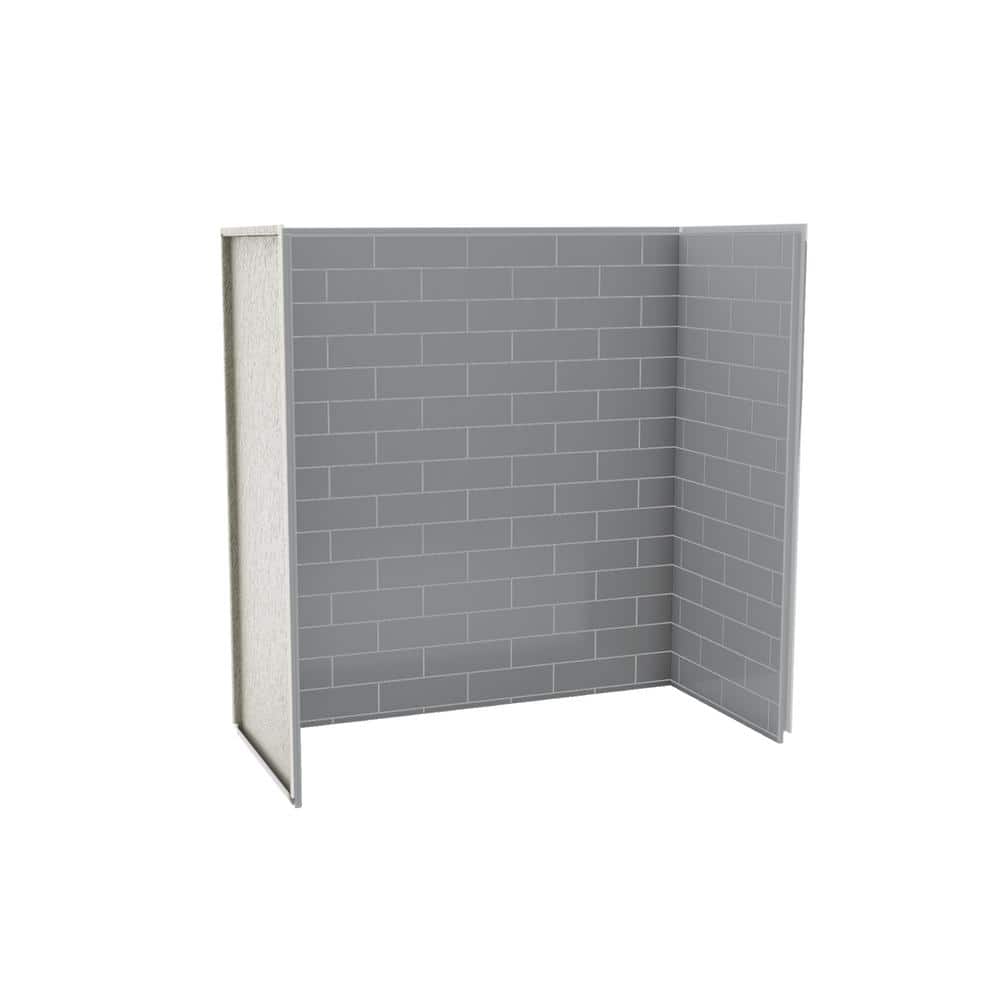 MAAX Utile 60 in W x 30 in. D x 60 in. H Composite Direct-to-Stud Three-Piece Tub Wall Kit in Metro Ash Grey (2)