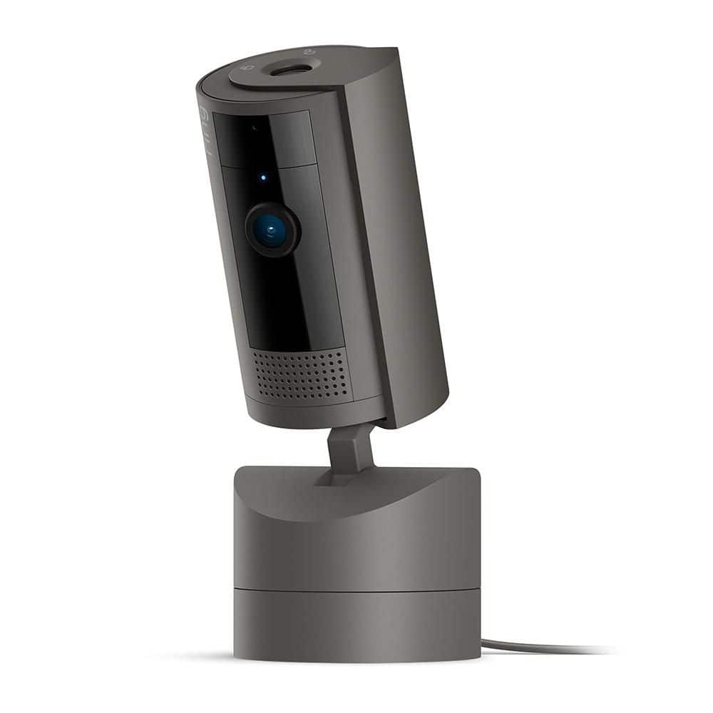 Ring Pan-Tilt Indoor Cam Plug-in Security Camera with 360° Horizontal Pan Coverage, Live View and Two-Way Talk, Charcoal