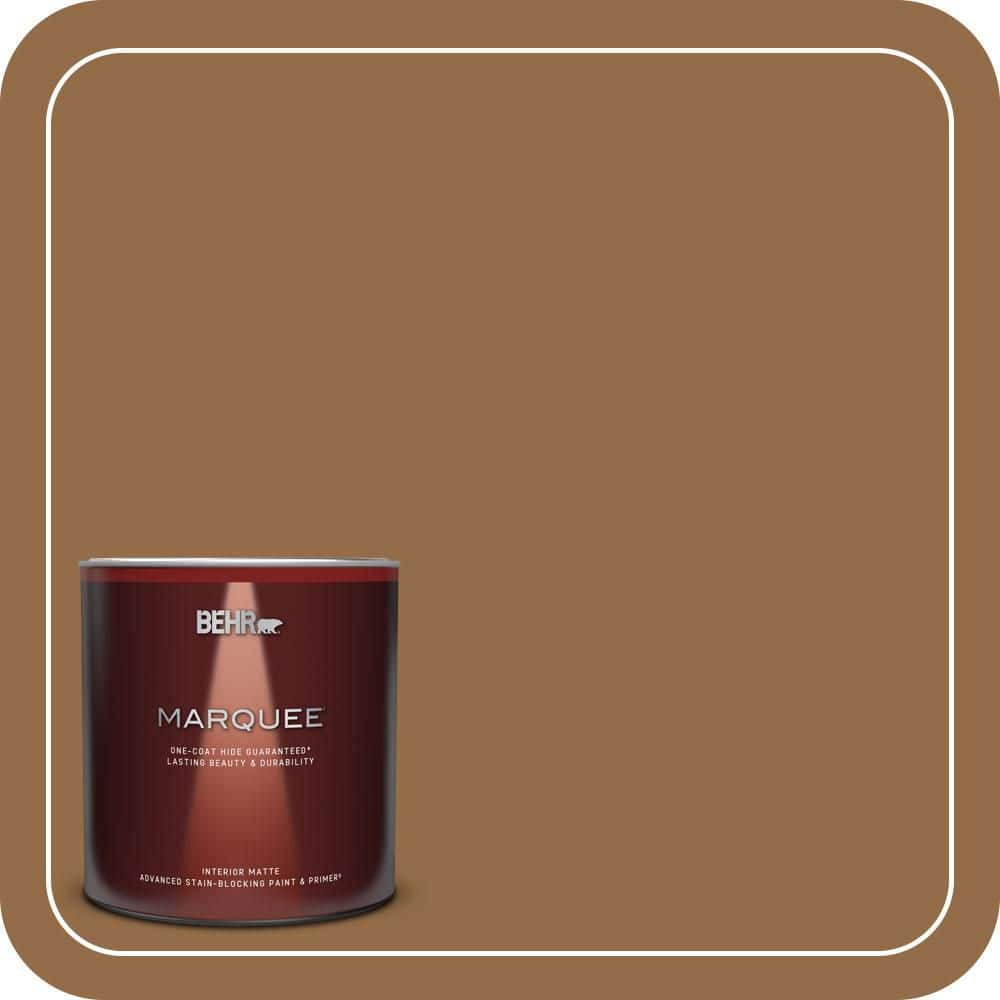 BEHR MARQUEE 1 qt. #S260-7 Nugget Gold Matte Interior Paint & Primer