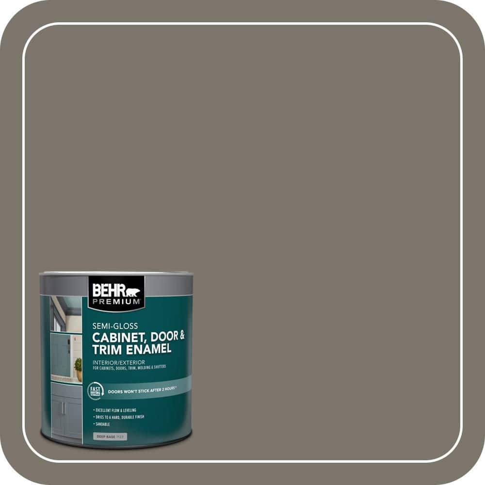 BEHR PREMIUM 1 qt. #PPU24-06 Slippery Shale Semi-Gloss Enamel Interior/Exterior Cabinet, Door & Trim Paint
