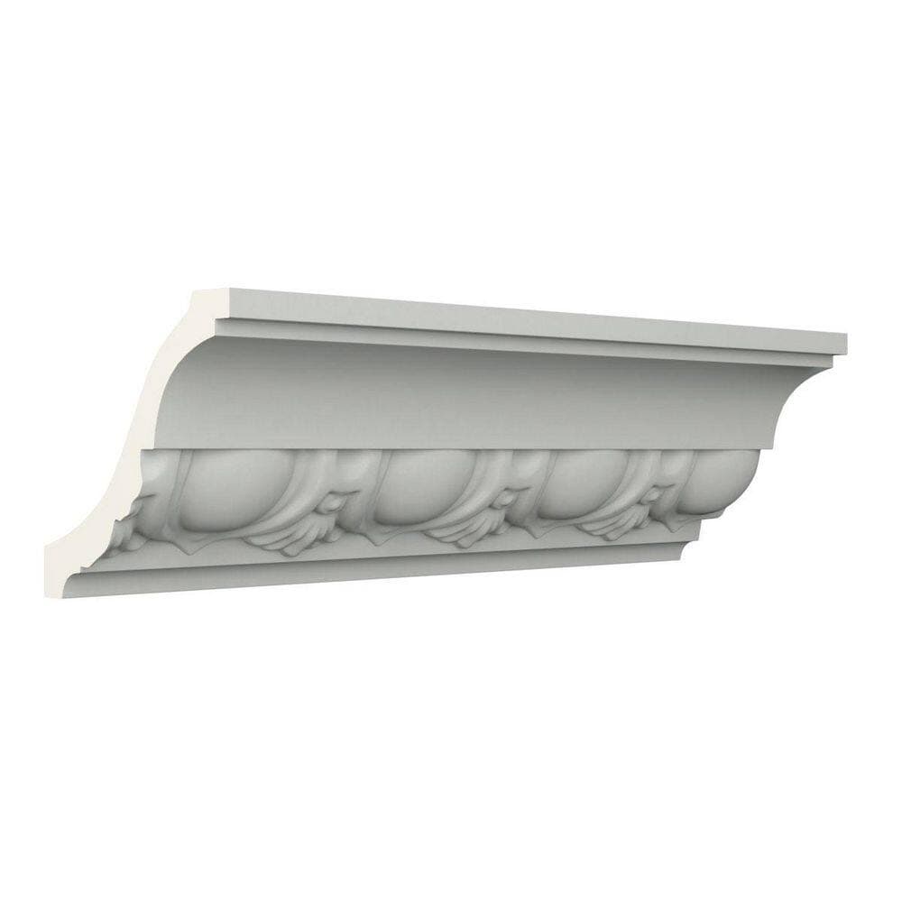 Ekena Millwork Vanessa 4 in. D x 5.625 in. W x 96 in. L Polyurethane Crown Moulding (2)